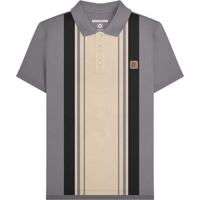 Lambretta Unisex Volwassen Klassiek Garenslinger Streep Polo Shirt (IJzer)