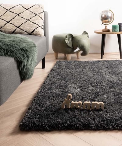 Hoogpolig vloerkleed - Cozy Shaggy antraciet 80x150