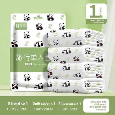 Reisseizoen Dubbel Eenpersoons Dunne Dir Proof S Tas Hotel Wegwerp Bed eet Cover Kussensloop Dekbedset voor Reizen white