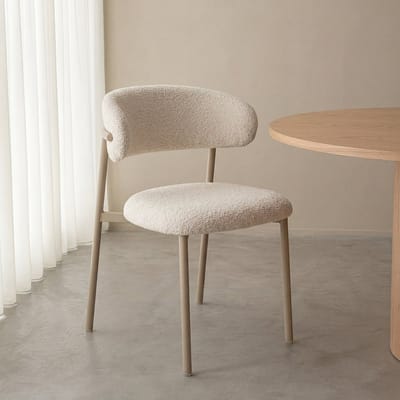 LABEL51 Kaito Eetkamerstoel - Naturel - Prestige - Taupe Metaal - Stoel - Normale eetkamerstoel