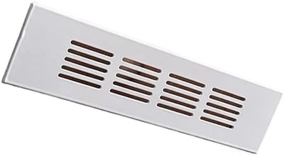 Ventilatierooster Aluminium - Luchtuitlaat Rooster - Luchtcirculatie Verbeteren - Krasbestendig Oppervlak - 34x170 mm - Wit