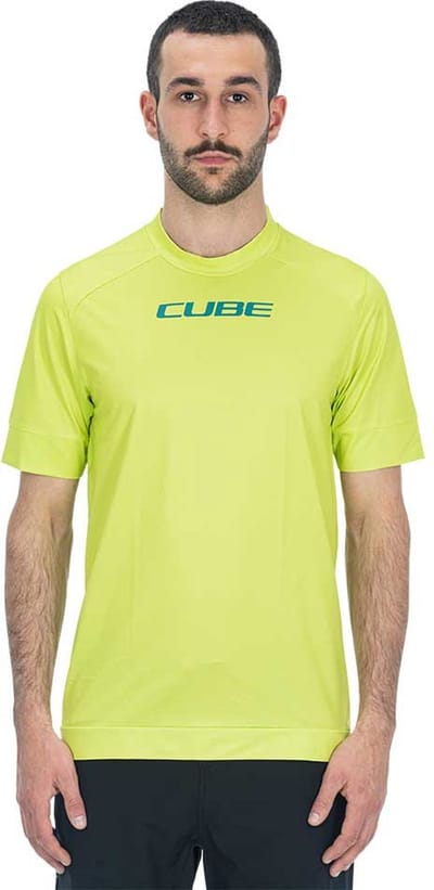 Cube Atx Korte Mouw Enduro Trui Geel XL Man