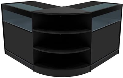Theseus led-winkeltoonbankset - zwart - 90x60 cm - lm60 & 2x b900