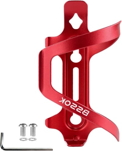 Aluminium Flessenhouder voor Fietsen, Geschikt voor Racefietsen en Mountainbikes, Set van 2 Stuks (Rood)