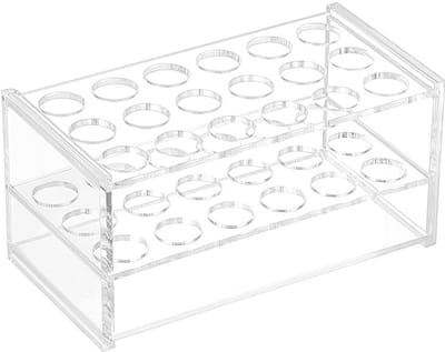 Store_8 - Acryl Reageerbuisrek - 18-stops Reageerbuis Houder - Compact en Duurzaam - 150x75x70mm - Laboratorium Display Stands - Geschikt voor Reag...