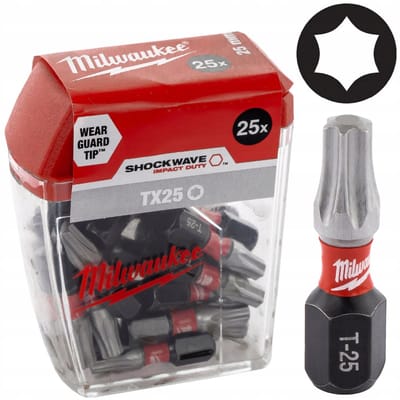 Milwaukee Shockwave™ Gen II TX25 25mm 25stuks