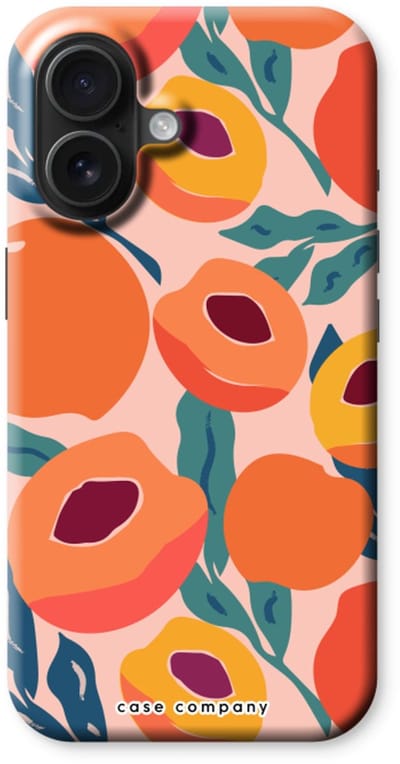 Case Company® - Hoesje geschikt voor iPhone 16 hoesje - Perzik - Tough Case - Maximale Bescherming alle Kanten en Schermrand
