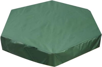 Zeshoekige Waterdichte Zandbak Cover met Trekkoord voor Tuin en Outdoor