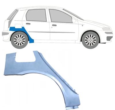 Reparatiepaneel achterspatbord voor Fiat Punto II 1999-2010 / Rechts