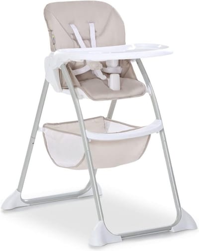 Thuys – Kinderstoel Inklapbaar –l Opvouwbaar – Verstelbaar in Hoogte – Met Opbergvak – Beige