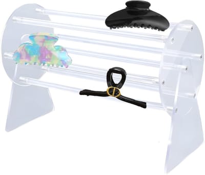 360° Draaibare Acryl Organizer voor Haarclips en Elastieken - Ruimtebesparende Oplossing voor Haaraccessoires en Haarstyling