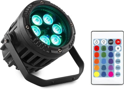 LED lamp - BeamZ BWA63 AluPar - IP65 waterdichte tuinverlichting - buitenverlichting - 6x 3W LED's