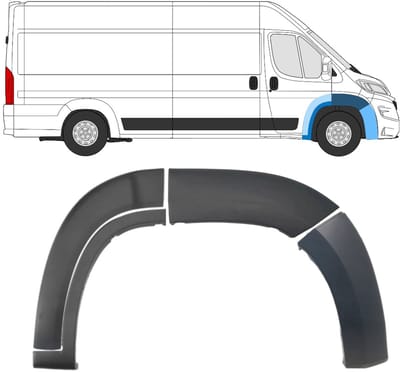 Set voorspatbord sierlijsten voor Fiat Ducato 2014-2018 / Rechts
