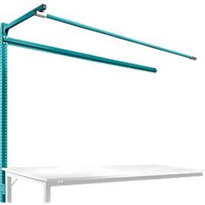 Opbouwframe met giek, Aanbouwtafel STANDAARD werktafel-/werkbank UNIVERSAL/PROFI, 2000 mm, waterblauw