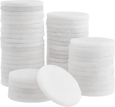 50 Stuks Witte Stenen voor Schilderen, Grote Ronde Kiezels, Natuurlijke Gladde Decoratieve Stenen voor Kunst en Ambachten