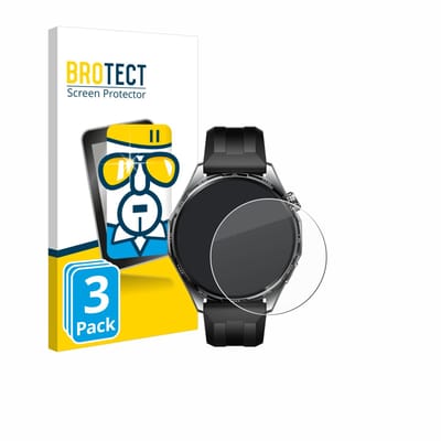 BROTECT - Glas Screenprotector voor Huawei Watch GT 6 (46 mm) - Gehard Beschermglas 9H 3 Stuks