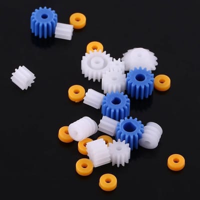 26-delige Plastic Tandwielset voor Modelbouw - Wormwielen en Spindels voor Auto's, Vliegtuigen en Robots (2.0mm/2.3mm/3.0mm/3.17mm/4mm)