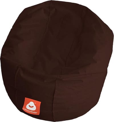 Whoober ronde zitzak Ibiza M outdoor donker bruin - Wasbaar - Voor binnen en buiten