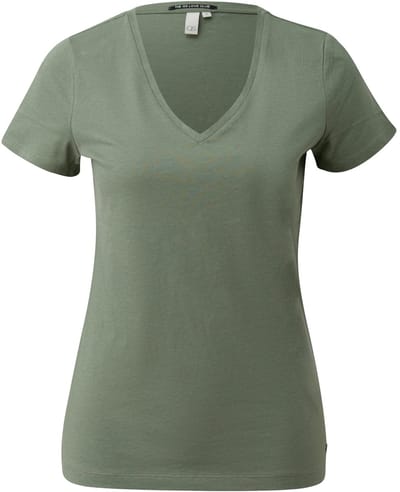 Q/S designed by - Dames t-shirt - Maat XS - Vrouwen - Groen - katoen