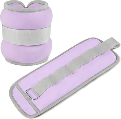 1 paar gewichtsmanchetten voor polsen, enkelgewichten, gewichtsmanchetten, handvoeten, armgewichten, enkelgewicht voor fitness, hardlopen, gymnastiek, yoga, dansen(paars)