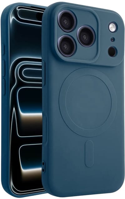 Casify Siliconen Hoesje geschikt voor MagSafe iPhone 17 Pro Hoesje - Blauw