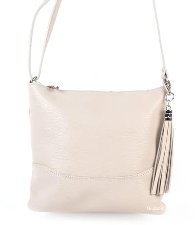 Giuliano schoudertas Dewi - Beige - Made in Italy
