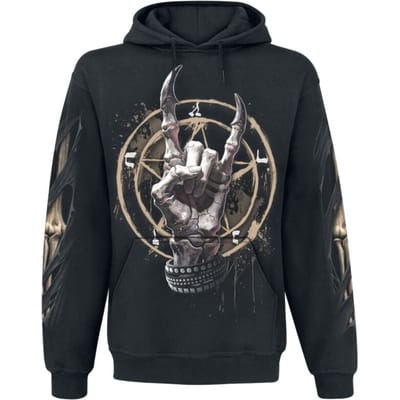 Spiral Trui met capuchon - Pure Metal - S tot 4XL - voor Mannen - zwart