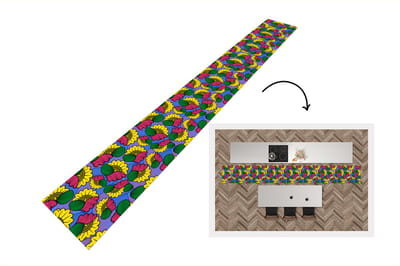 Keukenloper - Keukenmat - Bloemen - Patroon - Afrika - 400x50 cm - Keuken vloerkleed