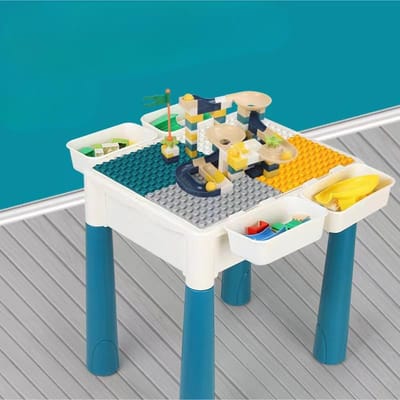 Bouwsteen Tafel Grote Deeltjes Gemonteerd Educatief Kinderspeelgoed Baby Multifunctionele Leertafel voor Mannen en Vrouwen 35*28*18cm