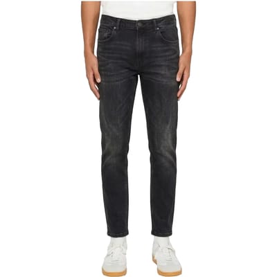 Urban Classics - Basic Slim Fit Jeans Broek rechte pijpen - Taille, 28 inch - Zwart