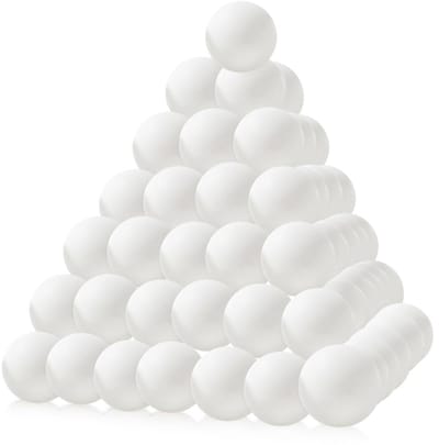 Dailygoods- Tafeltennisballen 50 Stuks - Witte Kunststof - Veilig en Milieuvriendelijk - Slijtvast - Geschikt voor Kinderfeestjes - Goede Spin en Controle - Pingpongballen