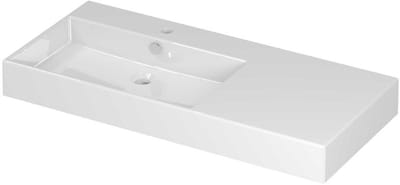 INK Unlimited Wastafel Porselein Links Zonder Kraangat - 1000x450x110 mm - Glans Wit
