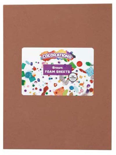 Colorations foam knutselvellen bruin 10 stuks creatief speelgoed.