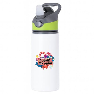 Hacebo® - Mama cadeau - waterfles met rietje groen - Moeder - Moeders - cadeautje - met opdruk - Verjaardag - Moederdag - Mama cadeautjes - Moederdag cadeau - verjaardag - liefste Mama - Leuk kado om te geven - water fles - 650ML