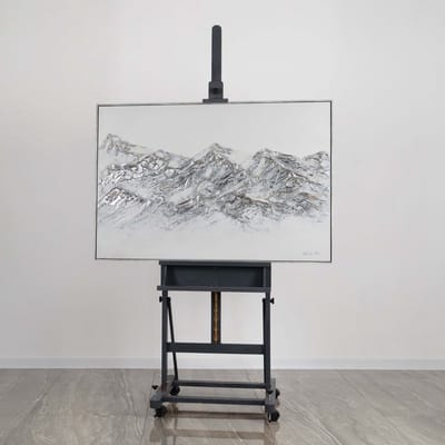 Canvas schilderij 120x80 cm handgeschilderd hemelse schoonheid elegant – YS-Art Gallery – Elegante wanddecoratie voor woonkamer – Modern schilderij voor hal