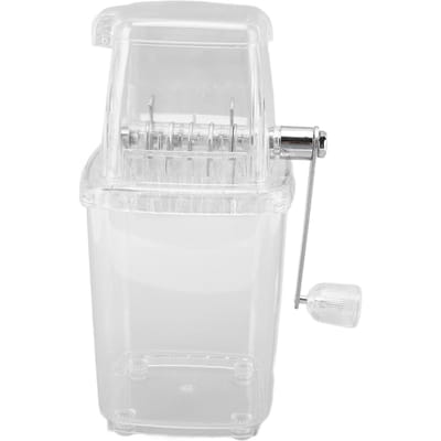 Broyeur à glace manuel à manivelle Transparent Inoxydable Multifonctionnel Broyeur à glace manuel pour cuisine domestique Transparent transparent