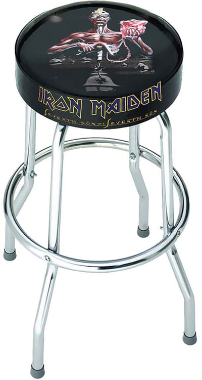Rocksax Iron Maiden - Seventh Son Barkruk - Zwart