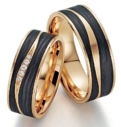 Jonline Prachtige Ringen voor hem en haar | Vriendschapsringen | Trouwringen | Zwart Goud Kleur