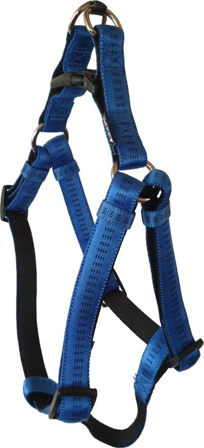 VADIGRAN Soft Grip Harnas / Hondentuigje - Nylon - Blauw - L - Borstomtrek: 50 - 75 cm (GELIEVE ALVORENS BESTELLEN OPMETEN)