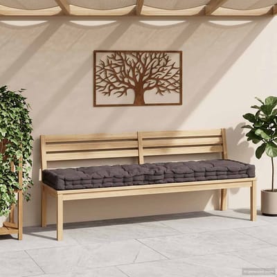 vidaXL - Palletvloerkussen - 120x40x7 - cm - katoen - antraciet