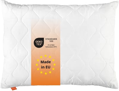 sleepling hoofdkussen 70x90 cm - kussen van microvezel - Hotelkwaliteit - Ergonomisch - geschikt voor mensen met allergieën - als slaapkussen, bankkussen of sierkussen - Made in EU, wit