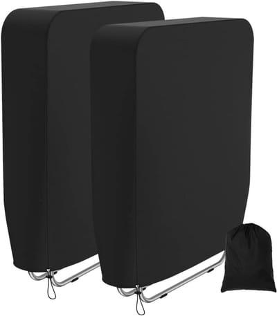 Beschermhoes voor Vouwstoelen - Waterdichte en UV-bestendige Tuinmeubilair Hoes met Opbergtas voor Campingstoelen en Ligstoelen (Set van 2)