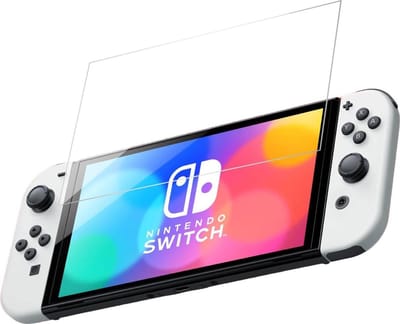 Screenprotector geschikt voor Nintendo Switch OLED - Accessoires geschikt voor Switch OLED Glas Screen protector