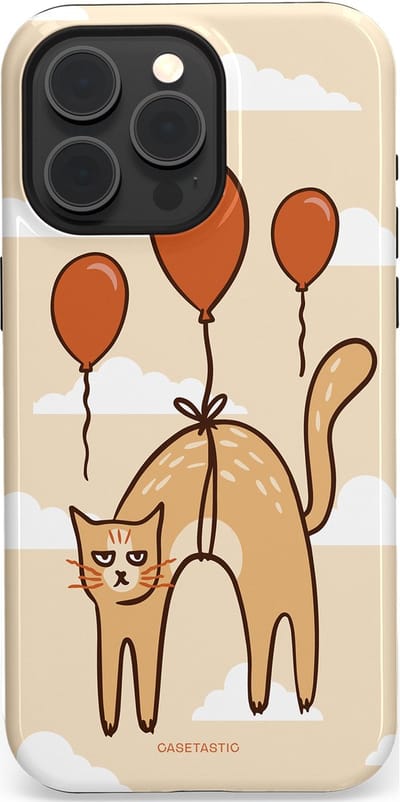 Casetastic Hoesje Geschikt voor Apple iPhone 15 Pro Max Magsafe - Stijlvolle Beschermende Duo-layer Case - Kattenfeest Ballonnen