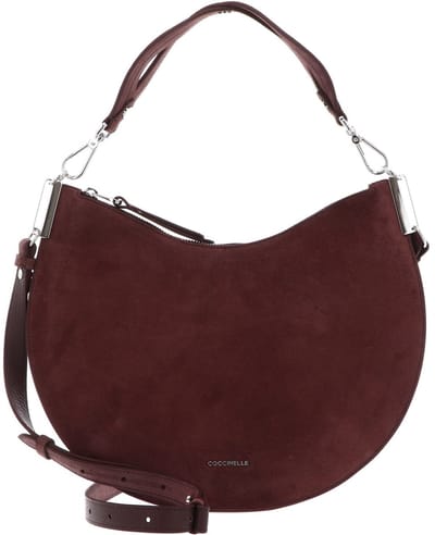 COCCINELLE Leren schoudertas Sunup Handbag Suede Leather Berry (rood)paars