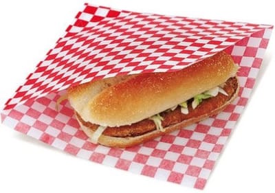 Rainbecom - 100 Stuks - 19 x 17 cm - Hamburger Zakje Papier - Vetvrij Papier - Papieren Zak voor Sandwiches