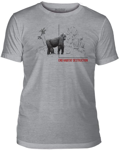 T-shirt End Habitat Destruction Gorilla Tri-Blend S