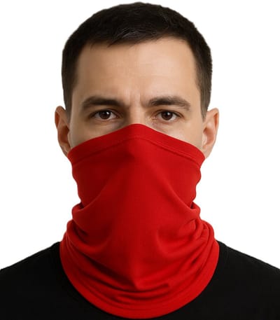 Multiuse Bandana En Col Sjaal in 1 I Hoofdband I Nekwarmer I Gezichtsmasker I Motormuts I Skiën I Snowboarden I Motorrijden I Rood