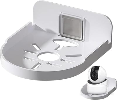 Camera Wandmontagebeugel - Camerahouder Muur - Beveiligingsmonitoring - Zonder Boren - 38 x 25 x 43 mm - Wit