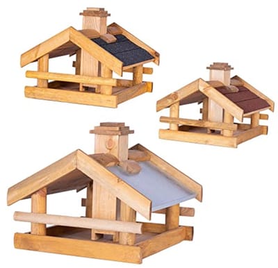 Vogelhuis van hout met metalen dak - decoratief en functioneel vogelvoederhuis voor een levendige tuin